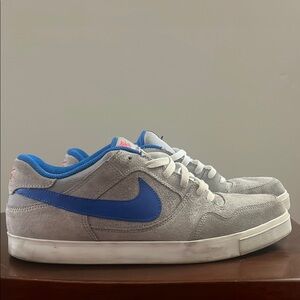 Gray and Blue Sneakers